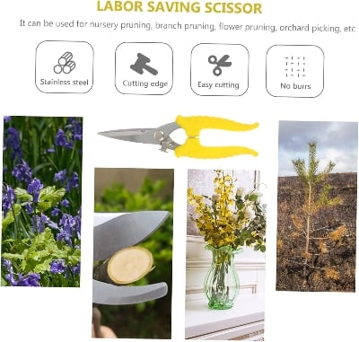 Picture of 1PC Pruning Scissor Gardening Tool Stainless Steel Material Easy Cutting Hand Shears Pruning Shear Multicolor