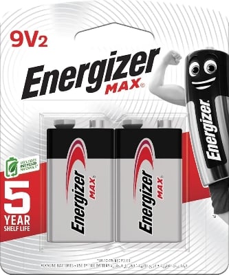 Picture of 2 PCS Energi zer Max Alkaline 9V batteries Multicolor