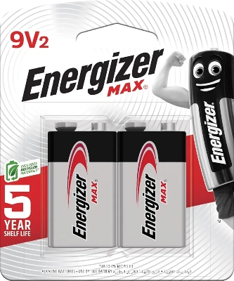Picture of 2PCS Energi zer Max Alkaline 9V batteries Multicolor