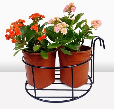 Picture of 1PC 10Inch Round Planter Stand Flower Pot Stand For Balcony Living Room Outdoor Indoor Grill Rack Multicolor