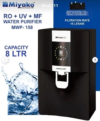 Picture of Miyako Water Purifier MWP-158 Capacity 8 L 