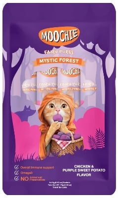Picture of Moochie Treat for Cats and Kittens Chicken & Purple Sweet Potato Flavor 15G Pouch 25PCS