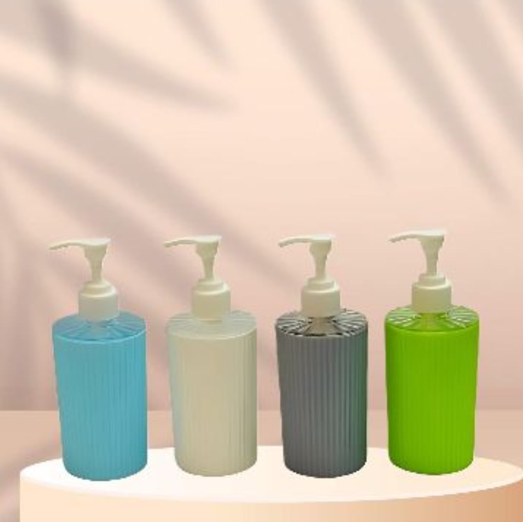 Picture of 1 PC Hand Wash Liquid Plastic Bottle Jar 250ML / Hand Wash Liquid Refile Bottle / Bathroom Shop Jar - Multicolour 