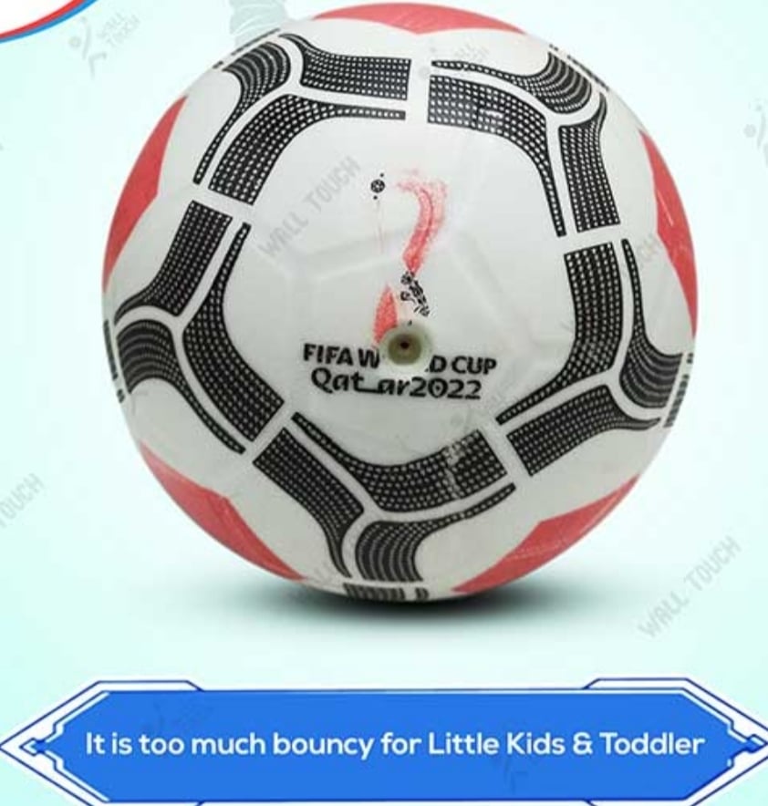 Picture of 1 PC Soft Rubber Football For Toddler (ball_messi_90k) - Size 4 Multicolor
