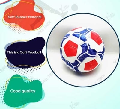 Picture of 1PC Soft Rubber Football For Toddler (ball_messi_90k) - Size 4 Multicolor
