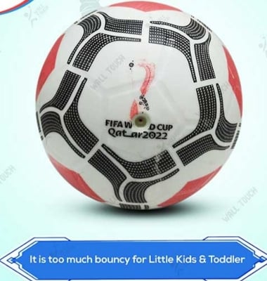 Picture of 1PC Soft Rubber Football For Toddler (ball_messi_90k) - Size 4 Multicolor