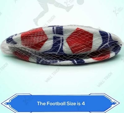 Picture of 1PC Soft Rubber Football For Toddler (ball_messi_90k) - Size 4 Multicolor