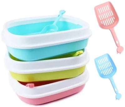 Picture of 1PC Cat litter box with free scoop, litter tray, Litter & Toilet Boxes Multicolor,400GM