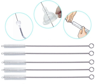 Picture of 3PC Stainless Steel Straw Cleaning Brush Narrow Pipe Cleaner Multicolor