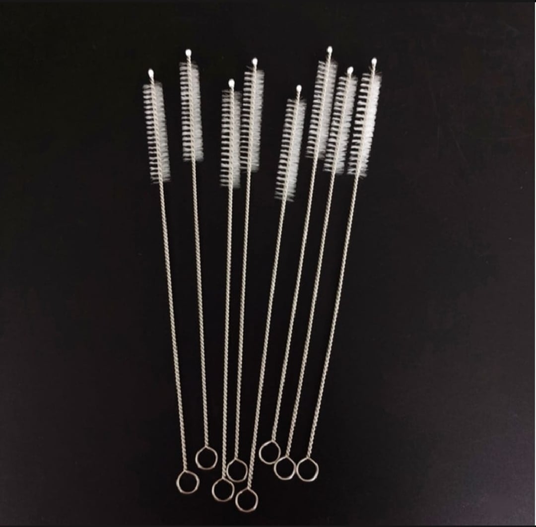 Picture of 3PC Stainless Steel Straw Cleaning Brush Narrow Pipe Cleaner Multicolor
