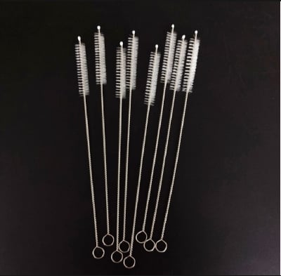 Picture of 3PC Stainless Steel Straw Cleaning Brush Narrow Pipe Cleaner Multicolor