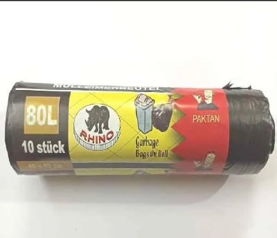 Picture of High Quality - Roll 10 pc 80 liter garbage bag - Reliable and Durable - Refine and Excellent - Easy to Use And Maintain Multicolor