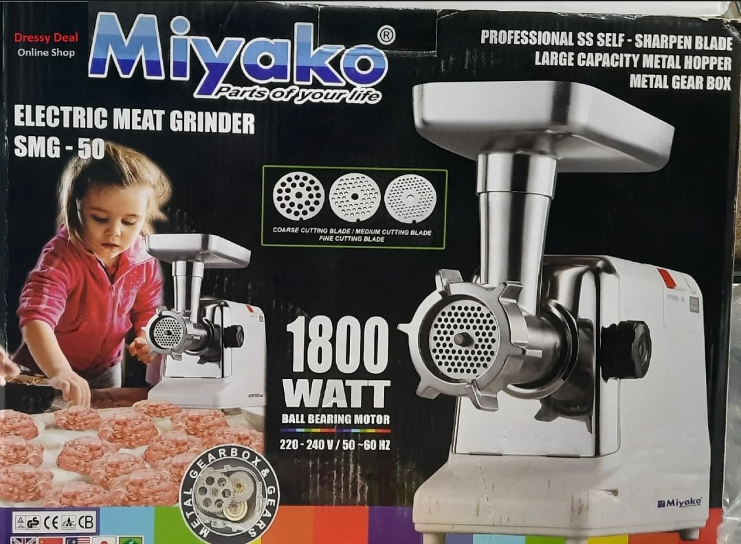 Picture of Miyako SMG-50 Electric Meat Grinder Sausage Maker Food Mixer Machine 1800 Watt Multicolor