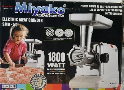 Picture of Miyako SMG-50 Electric Meat Grinder Sausage Maker Food Mixer Machine 1800 Watt Multicolor