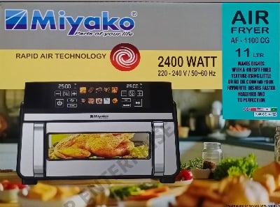 Picture of Miyako Air Fryer AF-1100 CG Non Stick Food Grade Inverter Tech Rapid Air Technology-11L Capacity 2400 WATT Multicolor