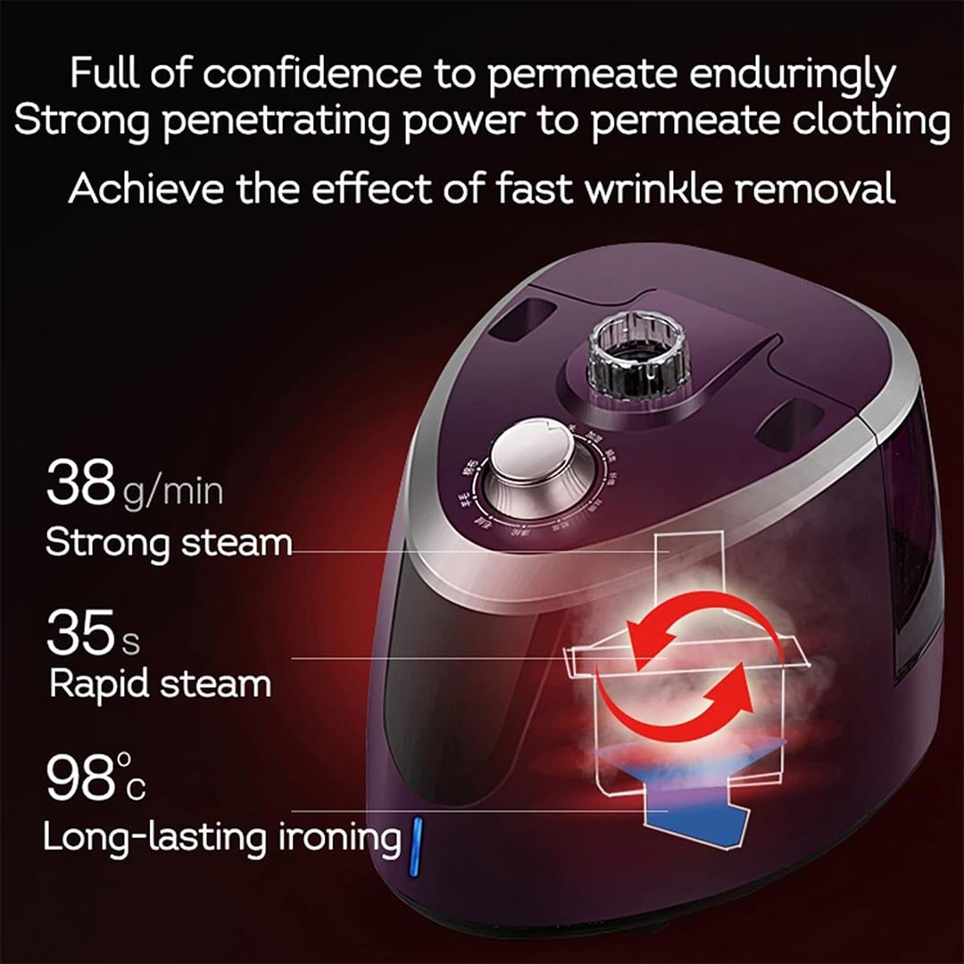 Picture of Miyako Steam Iron LGS-810 Vertical Steam Steamer for Clothes, 1950W Telescopic Double Posts Steamer for Commercial Home Multicolor