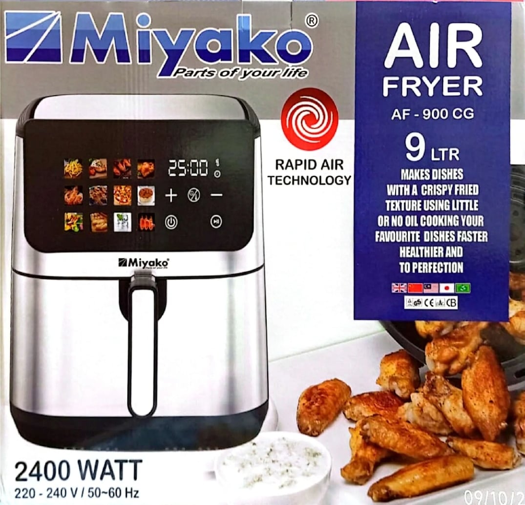 Picture of Miyako Digital Touch Control Panel 9 Ltr Air Fryer AF-900 CG Multicolor