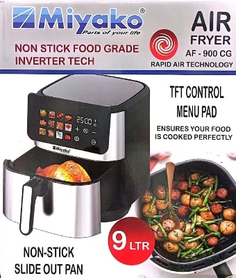 Picture of Miyako Digital Touch Control Panel 9 Ltr Air Fryer AF-900 CG Multicolor