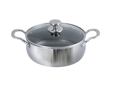 Picture of Kiam 20CM Tri Ply Honeycomb Stainless Steel Casserole INDUCTION BOTTOM Multicolor