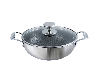 Picture of Kiam Tri Ply Honeycomb 22CM Stainless Steel Karai INDUCTION BOTTOM Multicolor