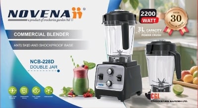 Picture of Novena 2200 WATT 3 Liter commercial blender NCB-228D DOUBLE JAR 