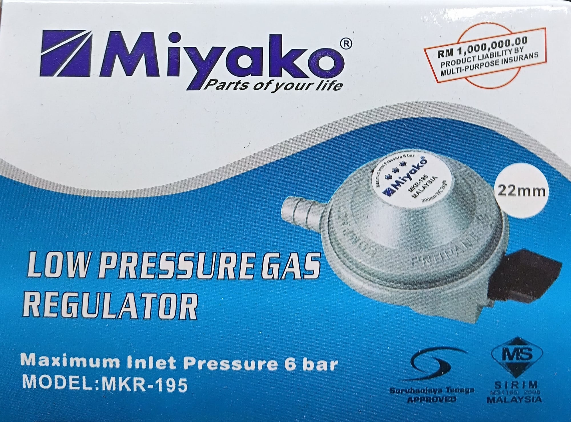 Picture of Miyako LPG Gas Regulator 22 MM MKR-195 