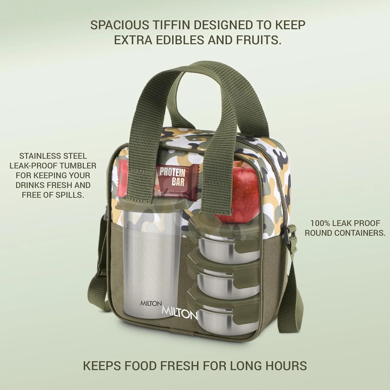 Picture of Milton Camo Feast Stainless Steel Tiffin Multicolor