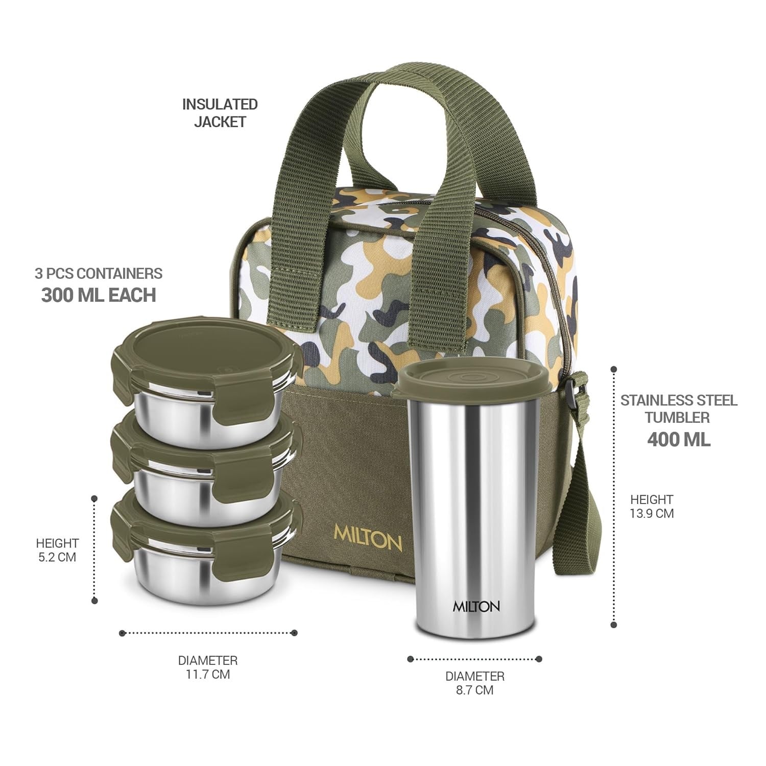 Picture of Milton Camo Feast Stainless Steel Tiffin Multicolor