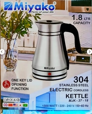 Picture of 1.8 Liter Miyako electric kettle MJK-37-18 Multicolor