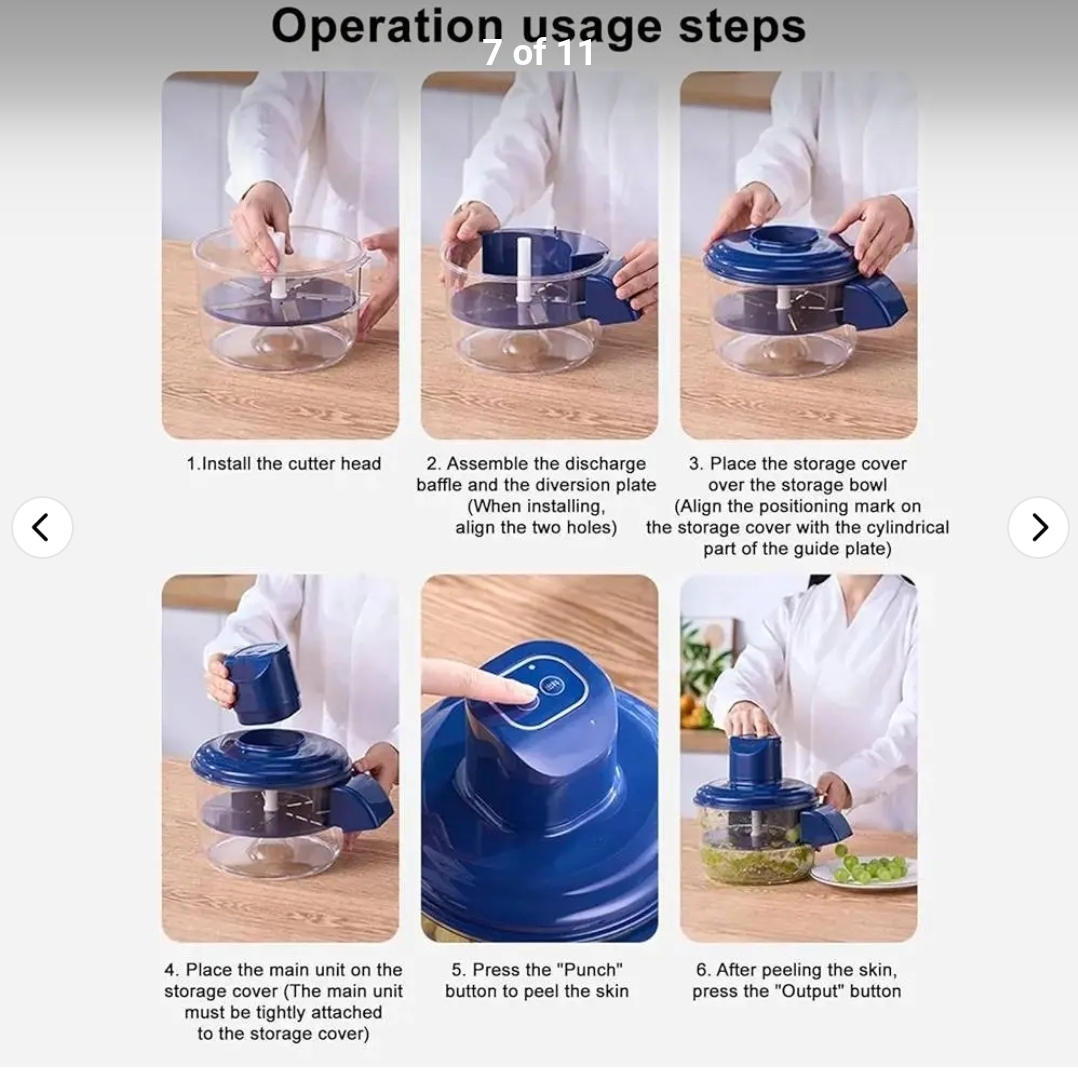 Picture of Miyako Food Chopper LK-0519 (manual / electric-style design with bowl) 
