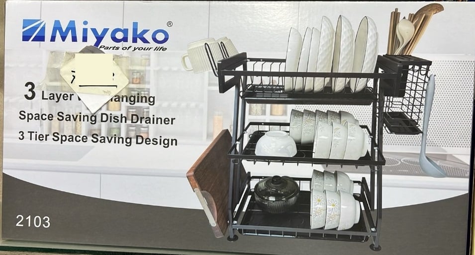 Picture of Miyako 3 Layer Hanging Kitchen Rack 2103 Multicolor