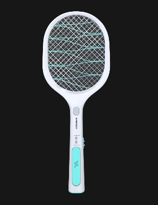 Picture of Super Star Electric Mosquito Killer Bat - 3-in-1 Rechargeable Insect Swatter with Mosquito Killer Lamp White