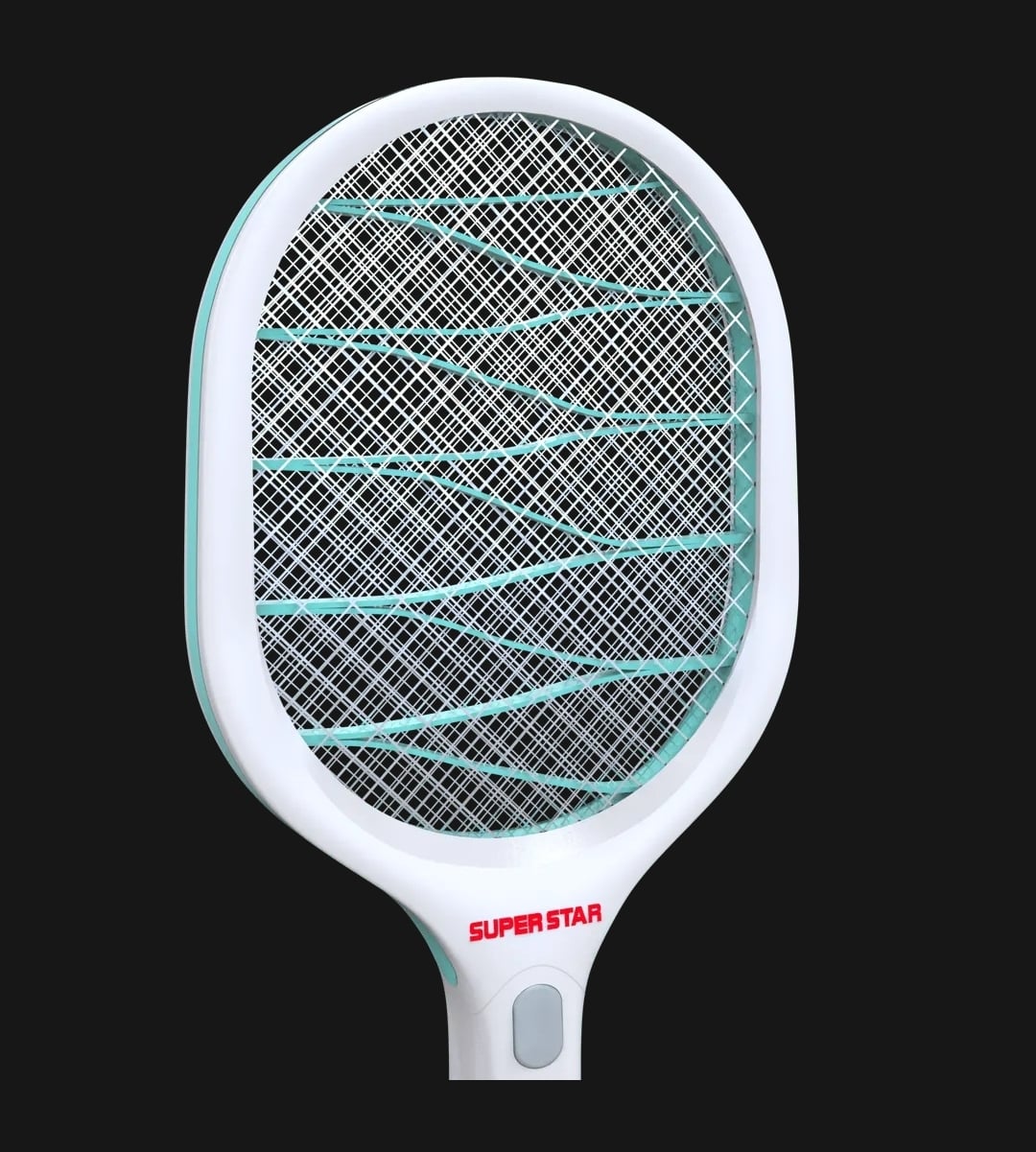 Picture of Super Star Electric Mosquito Killer Bat - 3-in-1 Rechargeable Insect Swatter with Mosquito Killer Lamp White