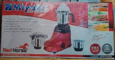 Picture of Miyako 3 IN 1 Blender & Mixer Grinder | Red Horse | 1000 Watt | Made in India 