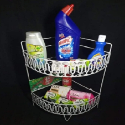 Picture of Buy 1 Get 1 Free 2 layer wall hanging storage Corner shelf -White