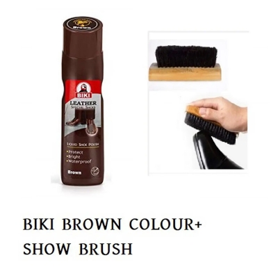Picture of Indispensable -Quality And Durablity -Biki Brown Liquid Shoe polish + Shoe Brush for shoe Polish for shining shoe- Innovative
