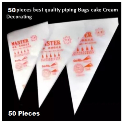 Picture of 50 piece Plastic Disposable Piping Bags Cake Cream Decorating