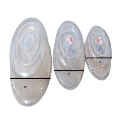 Picture of Buy 1 Get 1 Free 3 Pcs 3 Size MICROWAVE FOOD COVER / Plate Cover Splatter Guard Non Stick Plastic Clear Dish Lid