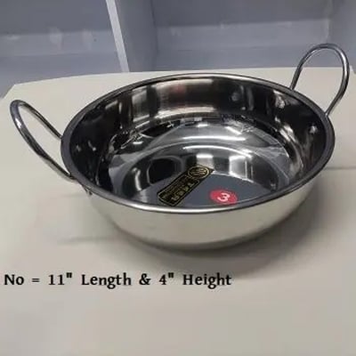 Picture of Stainless Steel Curry Sauce Pot with Handle silver