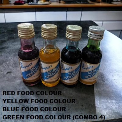 Picture of Rayners Food Colour 4 PIECES COMBO ( RED + YELLOW + BLUE + GREEN )