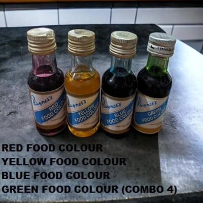 Picture of Rayners Food Colour 4 PIECES COMBO ( RED + YELLOW + BLUE + GREEN ) 4 Colour Combo Pack