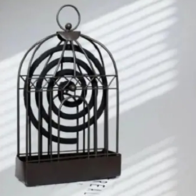 Picture of Bird Cage Mosquito Coil Holder, Creative Nordic Retro Iron Insect Mosquito Coil Holder, Repellent Rack for Hanging Handle Summer Anti Mosquito Supplies Black -Black