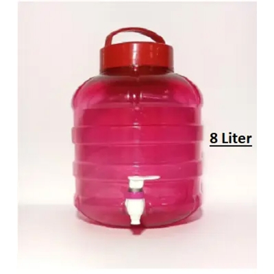 Picture of Manual Plastic Water Jar with Tap and Handle - 8L Multicolour -Multicolor