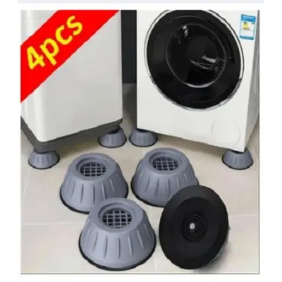 Picture of 4 pice anti-vibration foot padsing machine rubber mat anti-vibration pad dryer non-slip universal fixed washing machine stand-washing machine cover -Grey