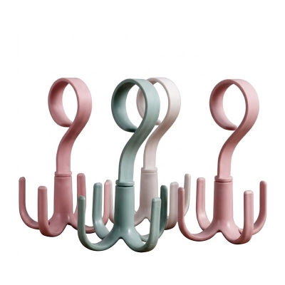 Picture of Creative multi functional rotatable four claw hook for coats hats, bags  scarves wardrobe storage racks door hangers bags 1 Piece -Multicolor