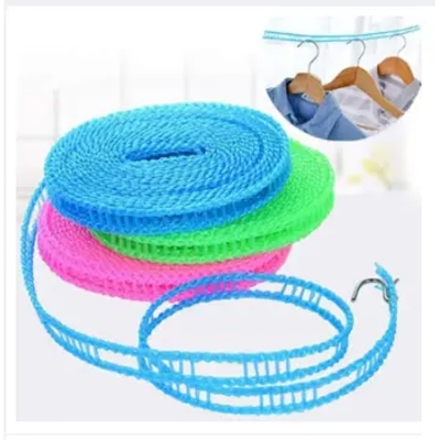 Picture of Portable Windproof Clothesline Non-slip Washing Clothes Line Rope Cloth hanging nylon line rope. - 3M 9.84 feet -Multicolor