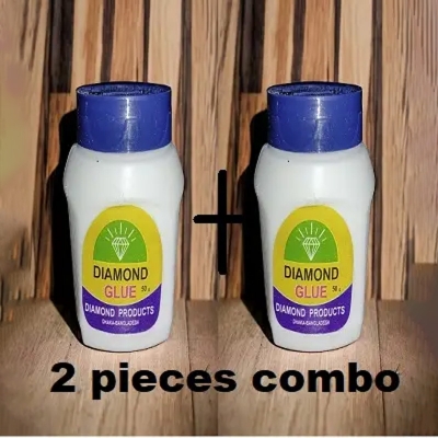 Picture of 2 Pieces D.iamond  glue  50ML+ 50ML Handmade White Glue Bonding Paper Crafts Student Stationery Gift Office School Supply Home Adhesive Tool