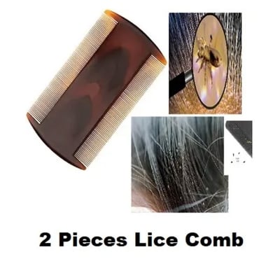 Picture of 2 pieces  Lice Removal Comb Combo  - Best for Ladies Girls Hair lice removal  (Hair Brush) -Multicolor