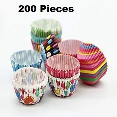 Picture of Cupcake Liner Baking Cups 200Pcs/Mold Paper Cases Cake Decorating - Multicolor - Colorful Cupcake Liners For Creative Cake Decorating -Multicolor