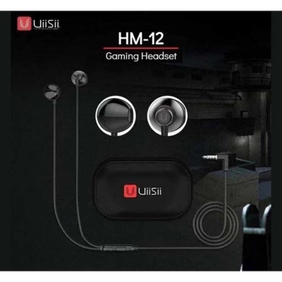 Picture of UiiSii HM12 Half in-Ear Headset Metal Bass Music Earphone Wired Headphones with Mic - Headphone - Ear Phone - Earphone - Multicolor
